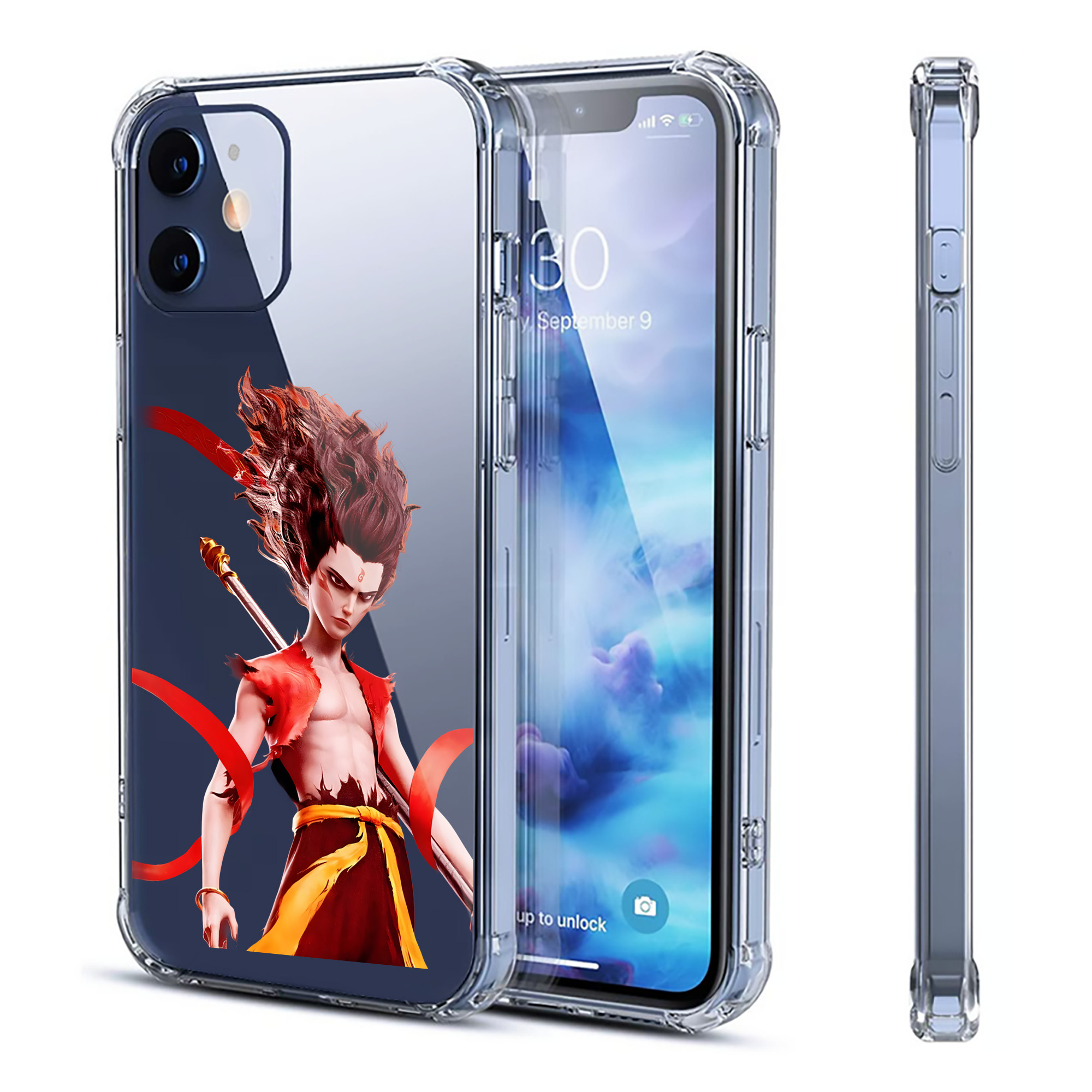 （画像用） Ne Zha 2 ナタ 魔童の大暴れ 【iPhone 12シリーズ対応】透明スマホケース（クリアソフトケース）